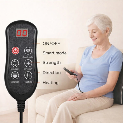 Electric Massage Pillow Airbag Body Massager with Heating and Vibration Function