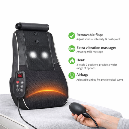Electric Massage Pillow Airbag Body Massager with Heating and Vibration Function
