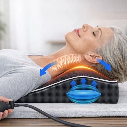 Electric Massage Pillow Airbag Body Massager with Heating and Vibration Function