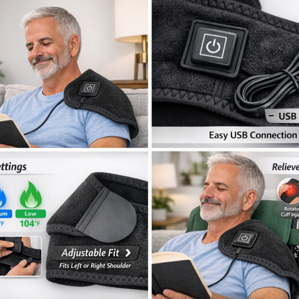 Heated Shoulder Back Massager 3 Massage Heating Functions